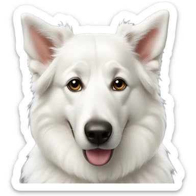 white Swiss shepherd nisselue sticker