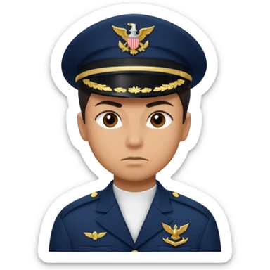 a powerful fighter of the navy sticker