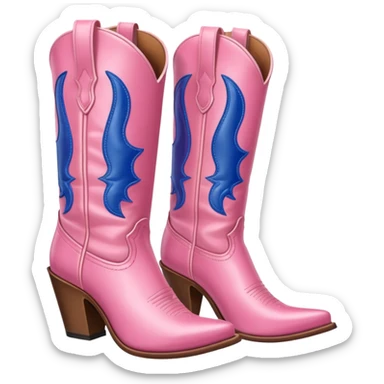 pink cowgirl boots sticker