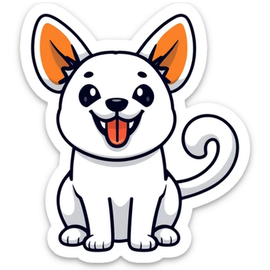 Eine Hund der nur „subba“ sagt sticker