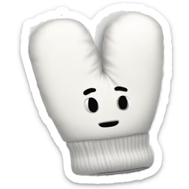 white Mittens sticker