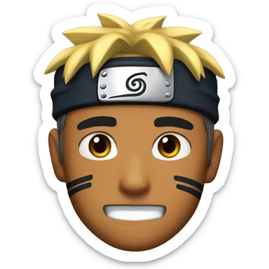 Naruto avec habits noir en colère   sticker