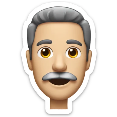 A men with a Toothbrush moustache sticker