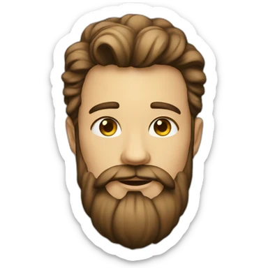 a fair youth with long beard without mustache sticker