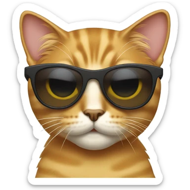 Cat with sunglasses sticker
