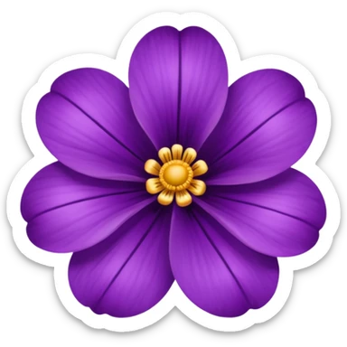 Violet flower sticker