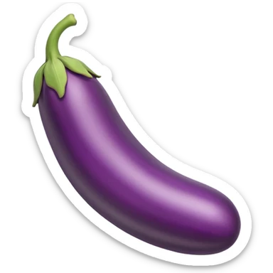 bent eggplant sticker