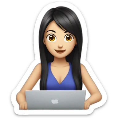 nico-robin-with-a-macbook sticker