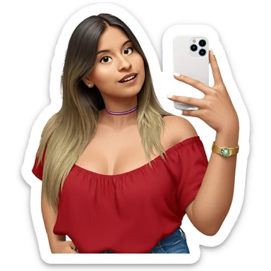 casual indoor style portrait sticker