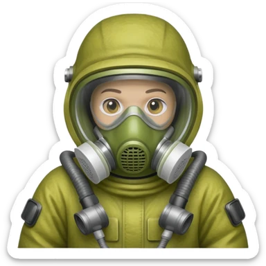 Hazmat suit character from Rust game sticker