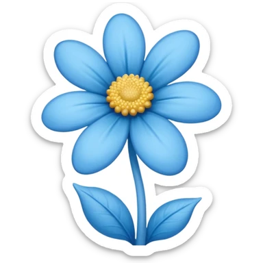 Une fleur Schtroumpf sticker