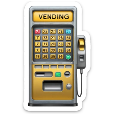 vending ticket machine sticker