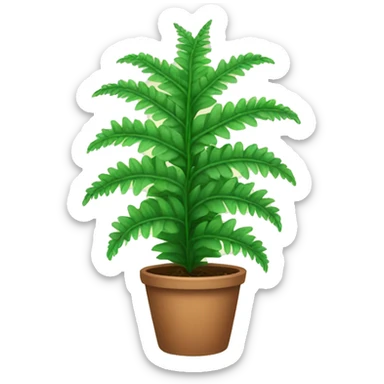 Fern plant in a pot emoji sticker