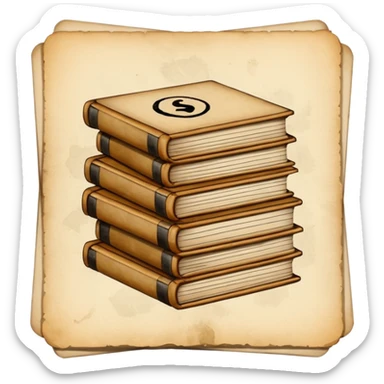 stack of stamped letters sticker