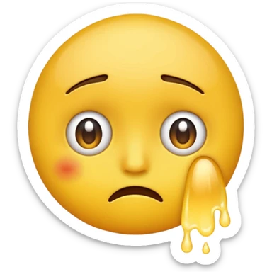 Nervous yellow emoji  sticker