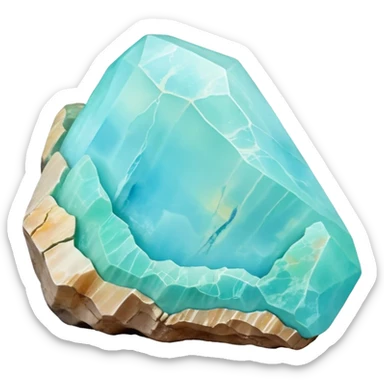 peruvian opal gemstone raw crystal detailed sticker