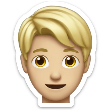 dirty blond teenage boy sticker