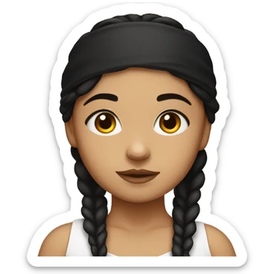 Métis girl with black headbands sticker