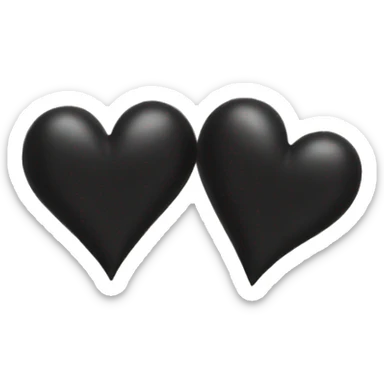 two black hearts sticker