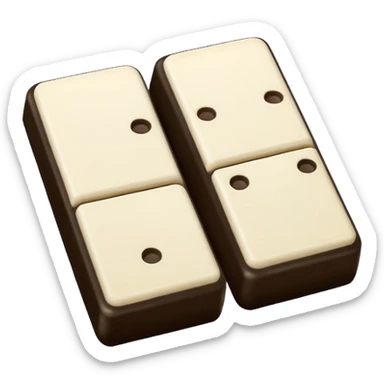 ficha de dominó dible sticker