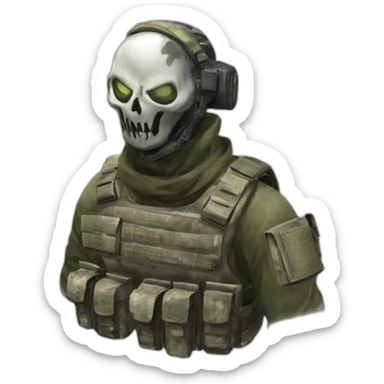 Ghost call of duty mw2 sticker