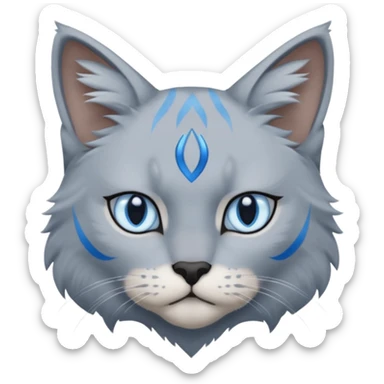 bluestar warrior cat sticker