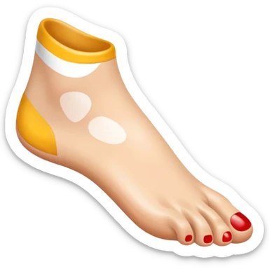 Bottom of foot big top pointing up other toes pointing down sticker