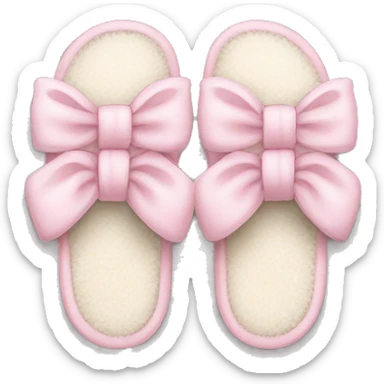White Ugg slippers light pink bows  sticker