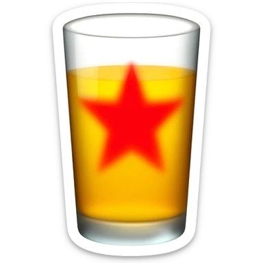 add a red star on the front off the glass no like a beer glass sticker