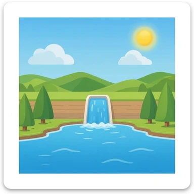 water escaping from reservoir sticker