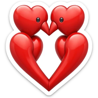 two hearts intertwined sticker