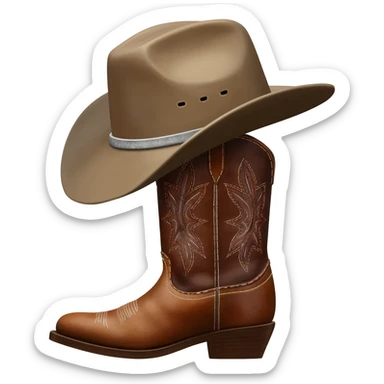 cowboy boots and hat sticker