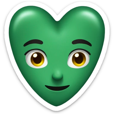 Sagegreen heart sticker