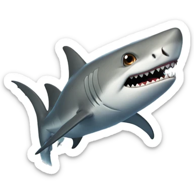 Tiburón riendo sticker