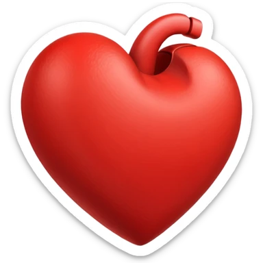 red beating heart sticker