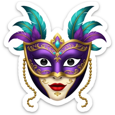 a portrait of Masquerade  sticker