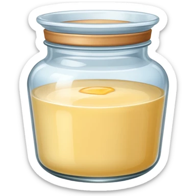 pot de yaourt en verre sticker