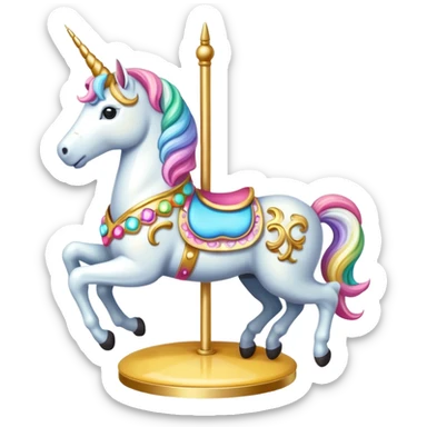 carousel, unicorn sticker