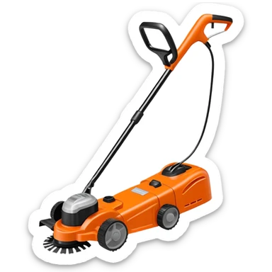 Echo lawn trimmer with  orange  sticker