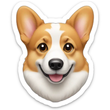 Welsh Corgi face sticker