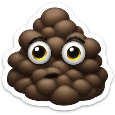 Pile of poo with eyes sticker