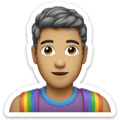 a person with LGBTQ style sticker