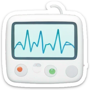 Heartbeat monitor with flowers  sticker