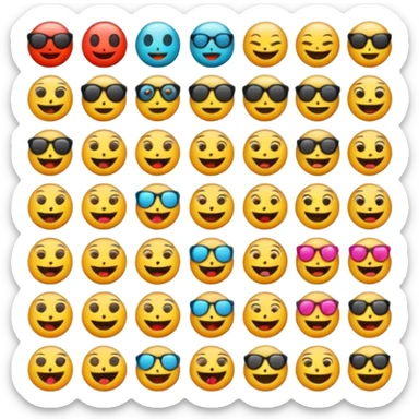 Freaky emojis sticker