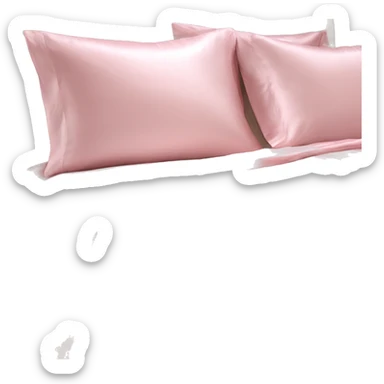 Light pink silk bedding set sticker