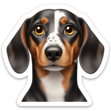 dachshund harlequin eyes Véron sticker