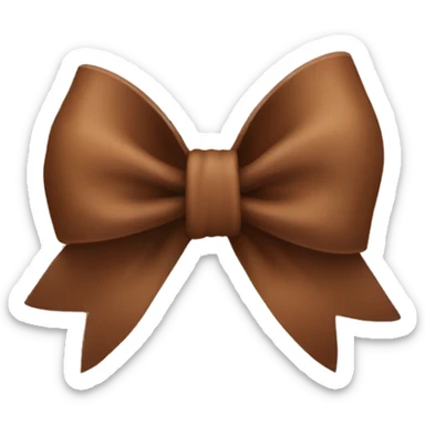 Brown bow sticker