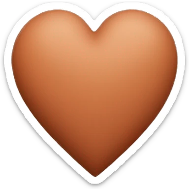 dark terra cotta heart sticker