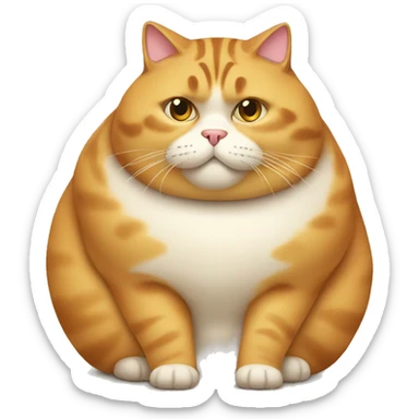 extremely fat cat emoji sticker