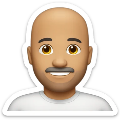47yo Bald Latino guy with a short beard sticker